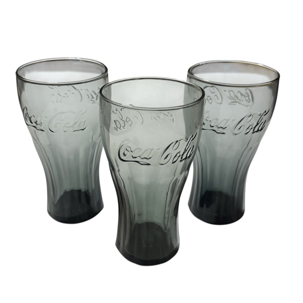 Coca Cola VTG Soda Fountain Drinking Libby Glasses - Set Of 3